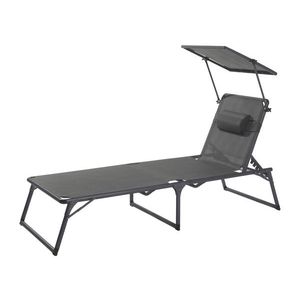 LIVARNO® Hliníkové ležadlo so strieškou Houston vyobraziť