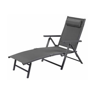 LIVARNO® Hliníkové ležadlo Houston, sivé vyobraziť