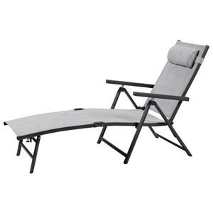 LIVARNO® Hliníkové ležadlo Houston, sivá vyobraziť