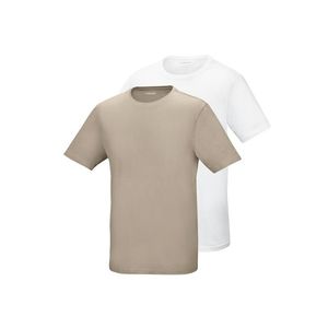 PARKSIDE® Pánske tričká, 2 kusy (béžová/biela, S (44/46)) vyobraziť