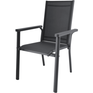 LIVARNO® Hliníkové stohovateľné kreslo Houston, sivé vyobraziť