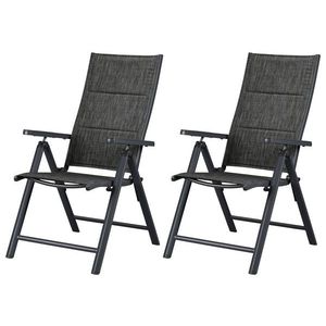 LIVARNO® Záhradné hliníkové kreslo Toronto, 2 kusy, antracitové vyobraziť