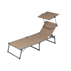 LIVARNO® Hliníkové ležadlo Houston, hnedosivá vyobraziť