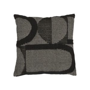 LIVARNO® Dekoratívny vankúš, 45 x 45 cm (geometrický vzor/antracitová) vyobraziť