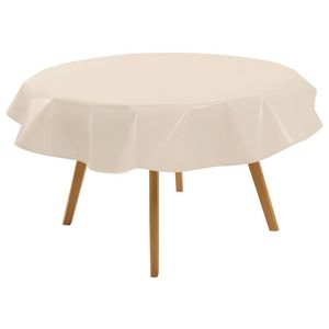 LIVARNO® Lakovaný obrus (Ø 160 cm, okrúhly, béžová) vyobraziť