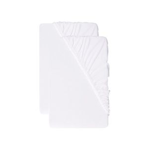 LIVARNO® Džersejové napínacie plachty, 90 – 100 x 200 cm (biela) vyobraziť