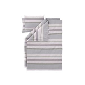 LIVARNO® Posteľná bielizeň z bavlny Renforcé, 140 x 200 cm, 4-dielna súprava (pruhy) vyobraziť