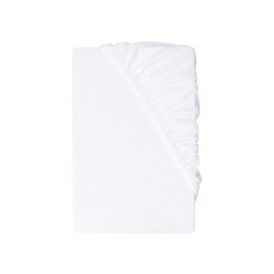 LIVARNO® Napínacia plachta z džersejového mikrovlákna, 90 – 100 x 200 cm (biela) vyobraziť