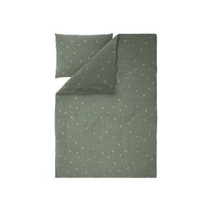 LIVARNO® Mušelínová posteľná bielizeň Premium, 140 x 200 cm (kvety/zelená) vyobraziť