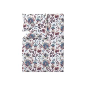 LIVARNO® Posteľná bielizeň zo saténového mikrovlákna, 140 x 200 cm (kvety/biela) vyobraziť