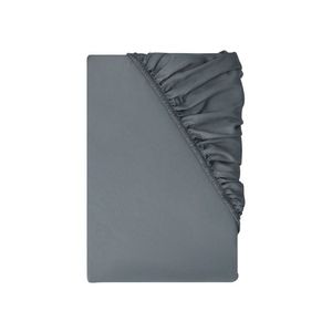 LIVARNO® Napínacia plachta z bavlneného saténu, 140 – 160 x 200 cm (antracitová) vyobraziť