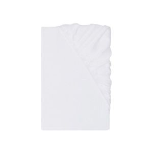 LIVARNO® Napínacia plachta z bavlneného saténu, 180 – 200 x 200 cm (biela) vyobraziť