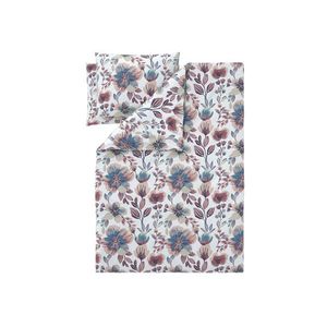 LIVARNO® Posteľná bielizeň zo saténového mikrovlákna, 240 x 220 cm (kvety/biela) vyobraziť