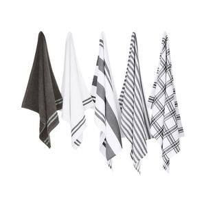 W5 Súprava kuchynských utierok, 5-dielna (sivá) vyobraziť