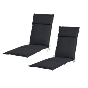 LIVARNO home Polstrovaná podložka na kreslo Houston, antracitová, 2 kusy vyobraziť