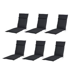 LIVARNO home Polstrovaná podložka na kreslo Houston, antracitová, 6 kusov vyobraziť