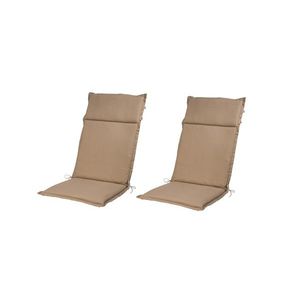 LIVARNO home Podložka na kreslo s vysokým operadlom Houston, béžová, 2 kusy vyobraziť