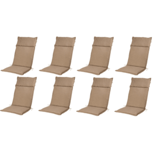 LIVARNO home Podložka na kreslo s vysokým operadlom Houston, béžová, 8 kusov vyobraziť