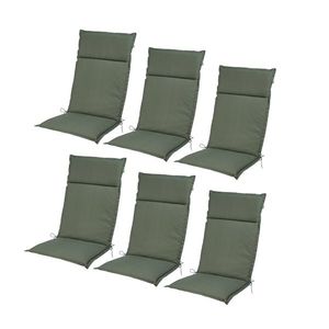 LIVARNO home Podložka na kreslo s vysokým operadlom Houston, zelená, 6 kusov vyobraziť