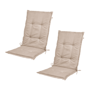 LIVARNO home Podložka na kreslo s vysokým operadlom Sevilla, krémová, 2 kusy vyobraziť