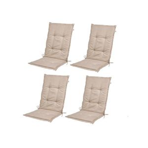 LIVARNO home Podložka na kreslo s vysokým operadlom Sevilla, krémová, 4 kusy vyobraziť