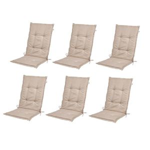 LIVARNO home Podložka na kreslo s vysokým operadlom Sevilla, krémová, 6 kusov vyobraziť