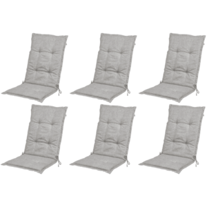 LIVARNO home Podložka na kreslo s vysokým operadlom Sevilla, sivá, 6 kusov vyobraziť