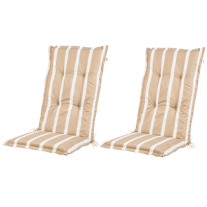 LIVARNO home Podložka na kreslo s vysokým operadlom Valencia/Miami, béžová, 2 kusy vyobraziť