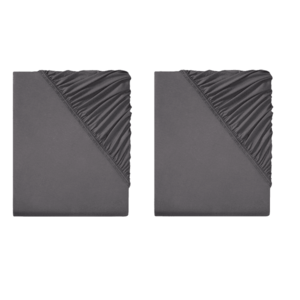 LIVARNO home Napínacia plachta, 90 – 100 x 200 cm, tmavosivá, 2 kusy vyobraziť