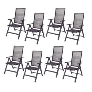 LIVARNO home Hliníkové skladacie kreslo Miami, 8 kusov vyobraziť