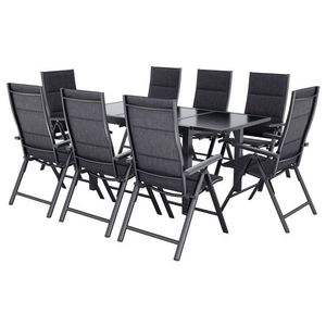 LIVARNO® Hliníkový rozťahovací záhradný stôl Houston/Toronto, 120 – 180 x 89 x 75 cm + Záhradné hliníkové kreslo Toronto, 8 kusov vyobraziť