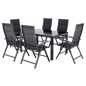 LIVARNO home Hliníkový záhradný stôl Houston/Toronto + Záhradné hliníkové kreslo Toronto, 6 kusov vyobraziť