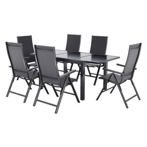 LIVARNO® Hliníkový rozťahovací záhradný stôl Houston/Toronto, 120 – 180 x 89 x 75 cm + Záhradné hliníkové kreslo Houston, 6 kusov vyobraziť