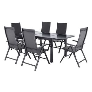 LIVARNO home Hliníkový rozkladací záhradný stôl Houston/Toronto + Hliníkové kreslo Houston, 6 kusov vyobraziť