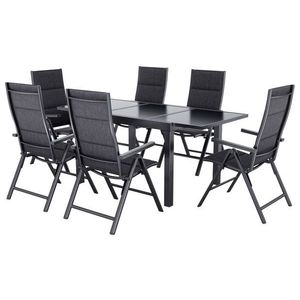 LIVARNO® Hliníkový rozťahovací záhradný stôl Houston/Toronto, 120 – 180 x 89 x 75 cm + Záhradné hliníkové kreslo Toronto, 6 kusov vyobraziť