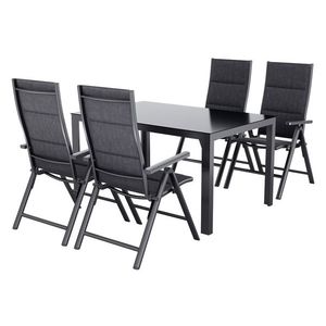 LIVARNO home Hliníkový záhradný stôl Houston/Toronto + Záhradné hliníkové kreslo Toronto, 4 kusy vyobraziť