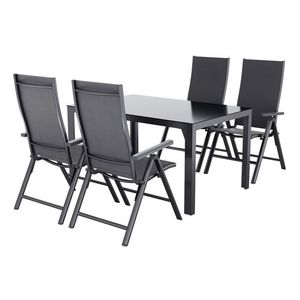LIVARNO home Hliníkový záhradný stôl Houston/Toronto + Hliníkové kreslo Houston, 4 kusy vyobraziť