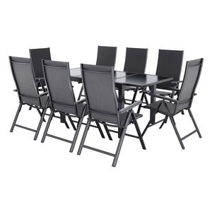 LIVARNO home Hliníkový rozkladací záhradný stôl Houston/Toronto + Hliníkové kreslo Houston, 8 kusov vyobraziť