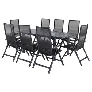 LIVARNO® Hliníkový rozkladací záhradný stôl Miami + Záhradné kreslo Miami, 8 kusov vyobraziť