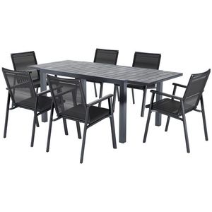 LIVARNO® Hliníkový rozkladací záhradný stôl Miami + Stolička Miami, 6 kusov vyobraziť