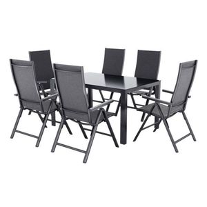 LIVARNO home Hliníkový záhradný stôl Houston/Toronto + Hliníkové kreslo Houston, 6 kusov vyobraziť