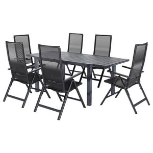 LIVARNO® Hliníkový rozkladací záhradný stôl Miami + Záhradné kreslo Miami, 6 kusov vyobraziť
