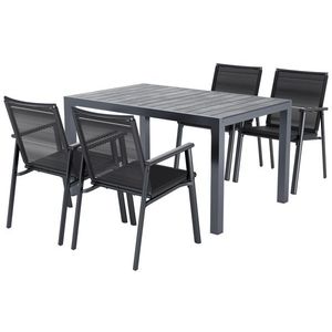 LIVARNO® Hliníkový rozkladací záhradný stôl Miami + Stolička Miami, 4 kusy vyobraziť