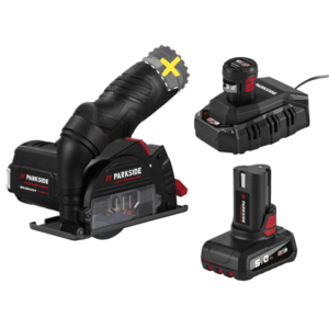 PARKSIDE PERFORMANCE® Aku uhlová brúska 12 V PPWSA 12 A1 + Akumulátor 12 V/2, 5 Ah + Akumulátor 12 V/5 Ah + Nabíjačka 6 A vyobraziť