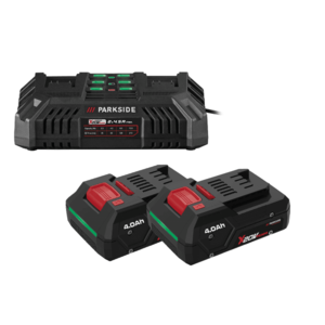 PARKSIDE® Smart akumulátor 20 V/4 Ah, 2 kusy + Dvojitá nabíjačka na 20 V/4, 5 A vyobraziť