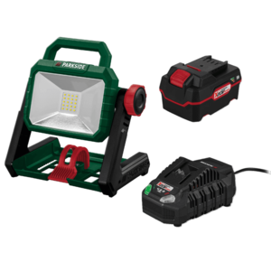 PARKSIDE® Aku LED reflektor PLSA 20-Li A1 + Akumulátor 20 V/4 Ah + Rýchlonabíjačka 20 V/4, 5 A vyobraziť