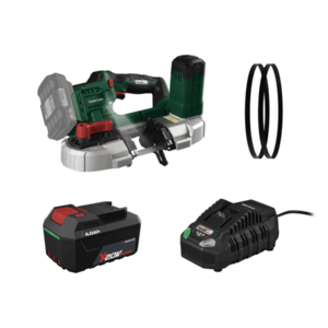 PARKSIDE® Aku pásová píla 20 V PMBA 20-Li A1 + Pílový pás, 2 kusy + Akumulátor 20 V/4 Ah PAP 204 A1 + Rýchlonabíjačka 20 V/4, 5 A vyobraziť