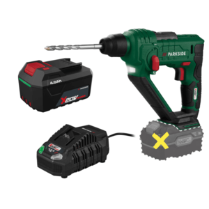 PARKSIDE® Aku vŕtacie kladivo 20 V PABH 20-Li D4 + Akumulátor 20 V/4 Ah + Rýchlonabíjačka 20 V/4, 5 A vyobraziť