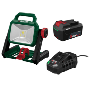 PARKSIDE® Aku LED reflektor PLSA 20-Li A1 + Akumulátor 20 V/4 Ah + Rýchlonabíjačka 20 V/4, 5 A vyobraziť