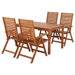 LIVARNO® Záhradný stôl Sevilla, 140 x 80 cm + Sklápacie kreslo s vysokým operadlom Sevilla, 4 kusy vyobraziť